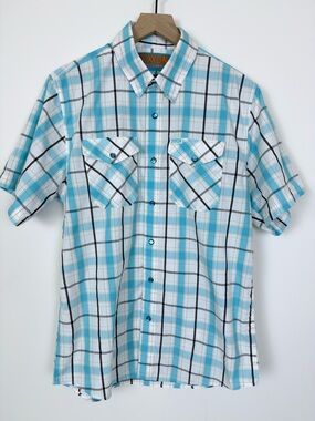 DIXXON Trunk Bay Shirt Plaid Bamboo Blend Medium